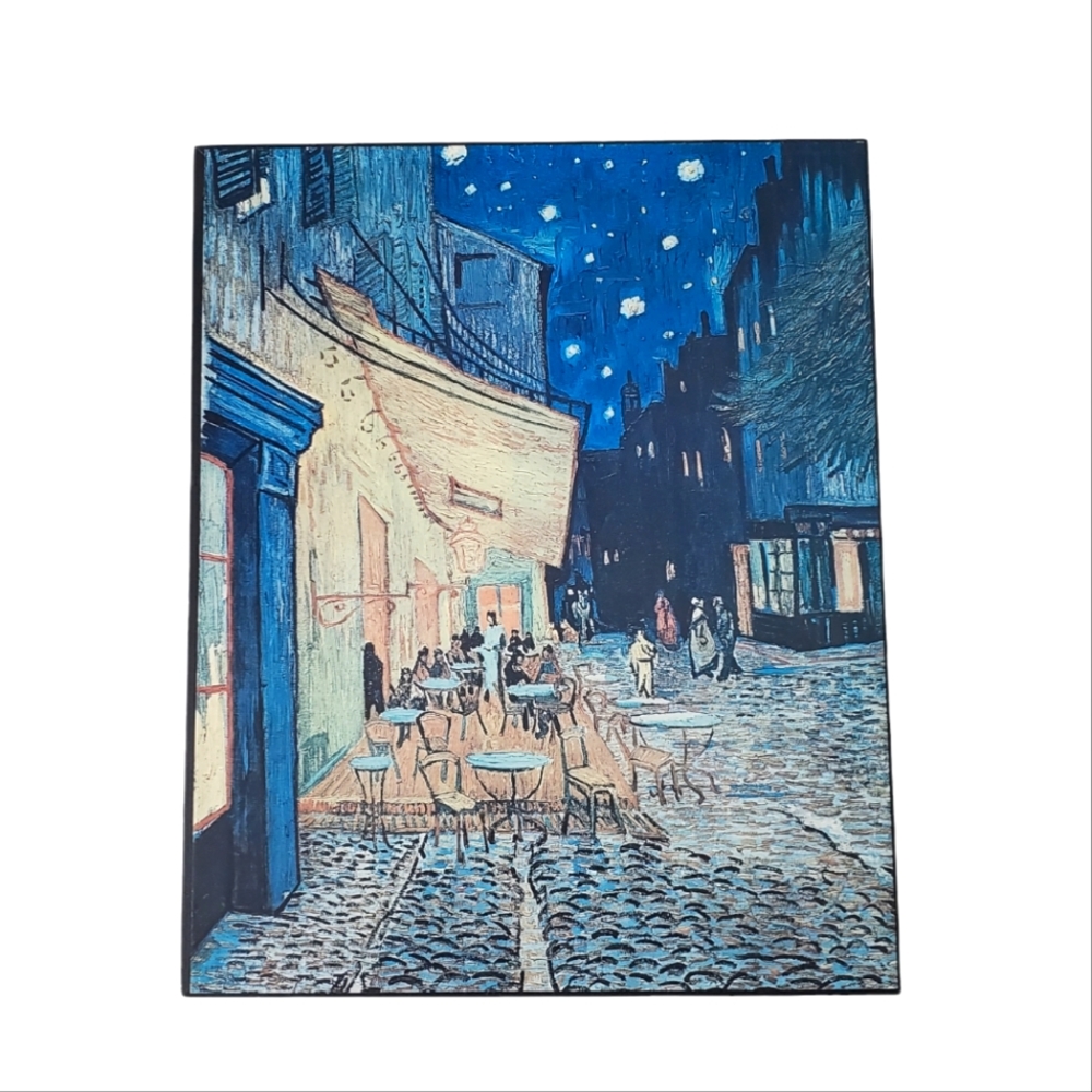 Vincent Van Gogh - Cafe Terrace at Night 12×10 Inch Vintage 1970's Wall Art